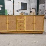 Rattan sideboard 1970