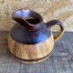Old Terracotta Pitcher Barrel Shape Vintage Kitchen #D972