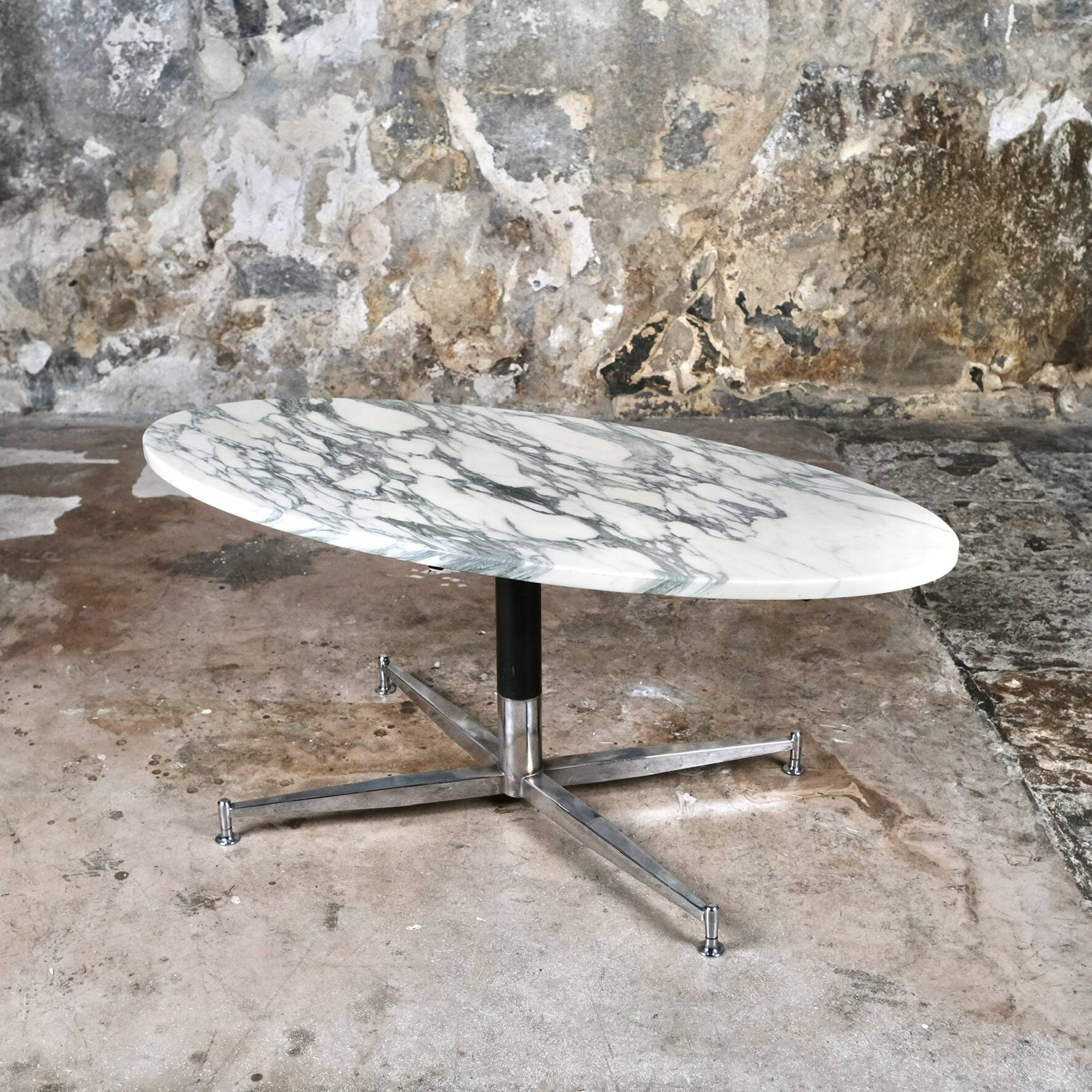 Michel Kin Arabescato marble coffee table for Arflex, 1960