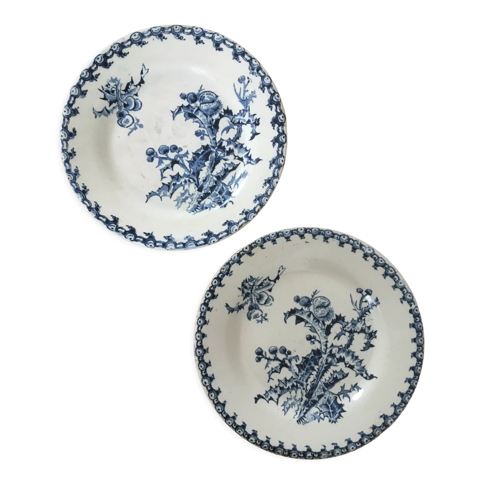 Flat plates iron earth Gien Thistles