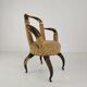 Rare 19th century highly decorative bull horn armchair (1870)