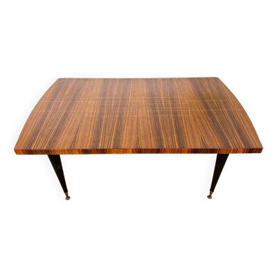 Table de salle à manger art déco vernis en palissandre 1960