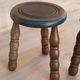 Pair de tabourets vintages en bois tourné