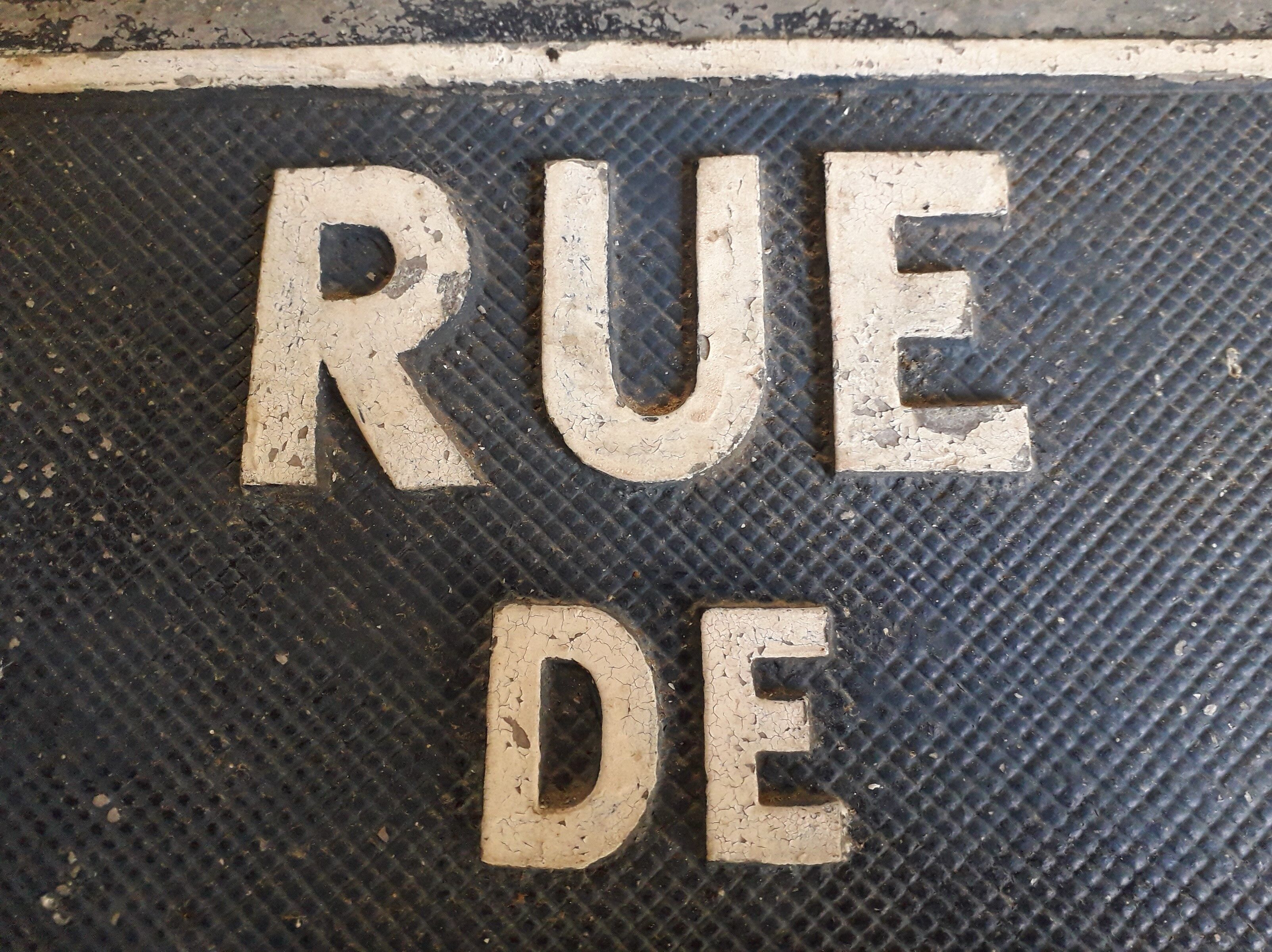 Plaque de rue ancienne fin 19ème