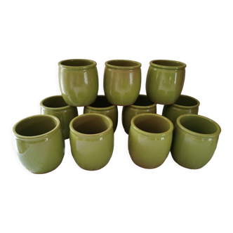 Set of Cermer stoneware yogurt pots