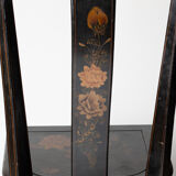 Black lacquered chair decorated with traditional chinese motifs - sign a. monard 1907