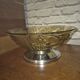 Art Deco yellow moulded glass fruit bowl
