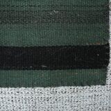 Green & Black Vintage Kilim Rug, 86x86Cm