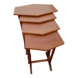 4 nesting tables in marquetry