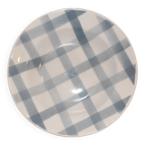 Deep plate - Grey tea towel pattern - Moulin des Loups