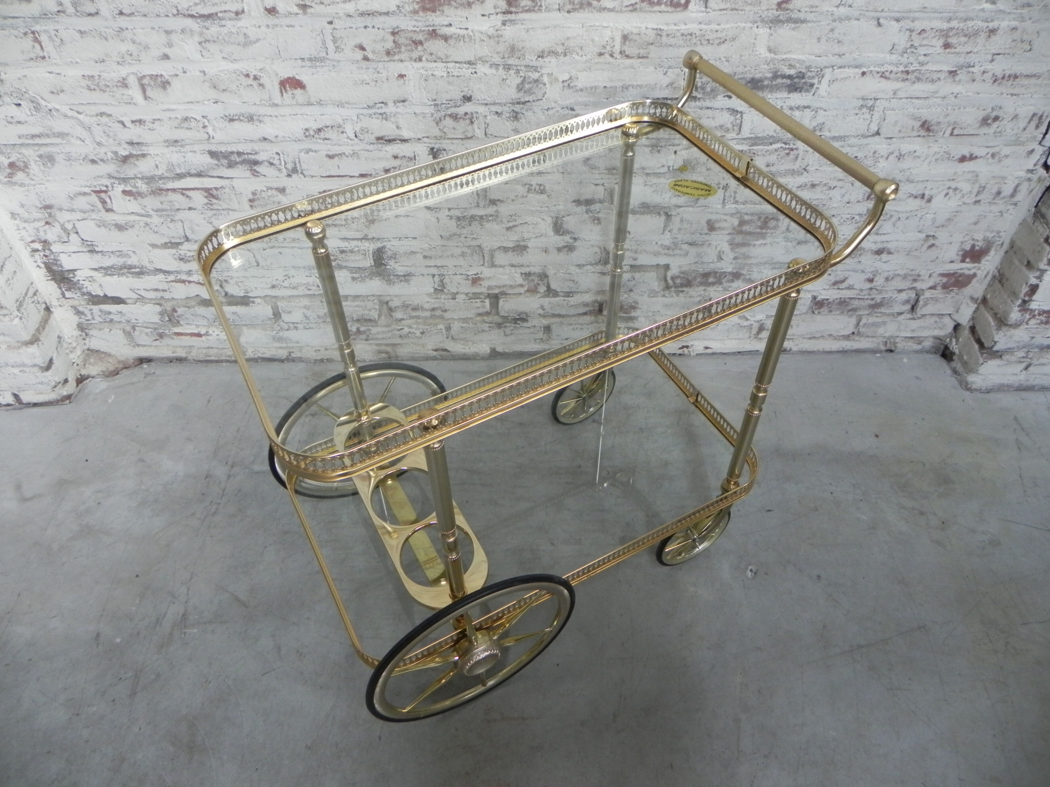 Hollywood Regency serving trolley Mascagni