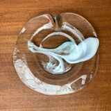 German Vintage Art Collection Richartz Plate and Bowl in Glass by Hans Jürgen Richartz for Mathildenhütte, Solingen, Set of 2