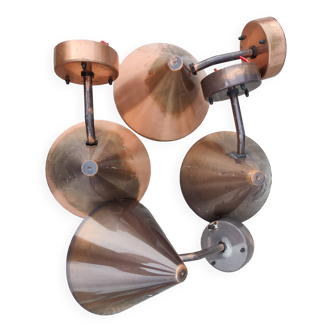 4 Westal copper wall lights