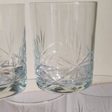 Five timpani glasses with vintage crystal stars