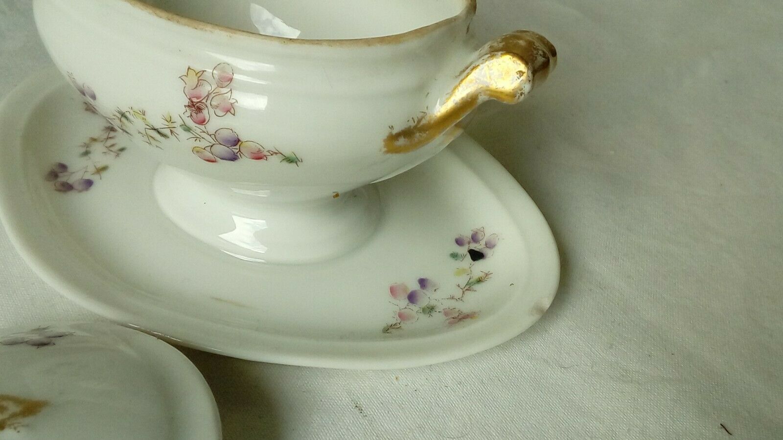 Mustard tree on porcelain frame paris limoges floral decoration