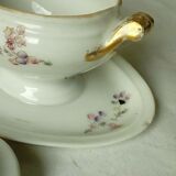 Mustard tree on porcelain frame paris limoges floral decoration