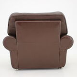 1970s Danish Brown Leather Armchair, Denmark