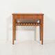 Scandinavian bedside table with slatted shelf
