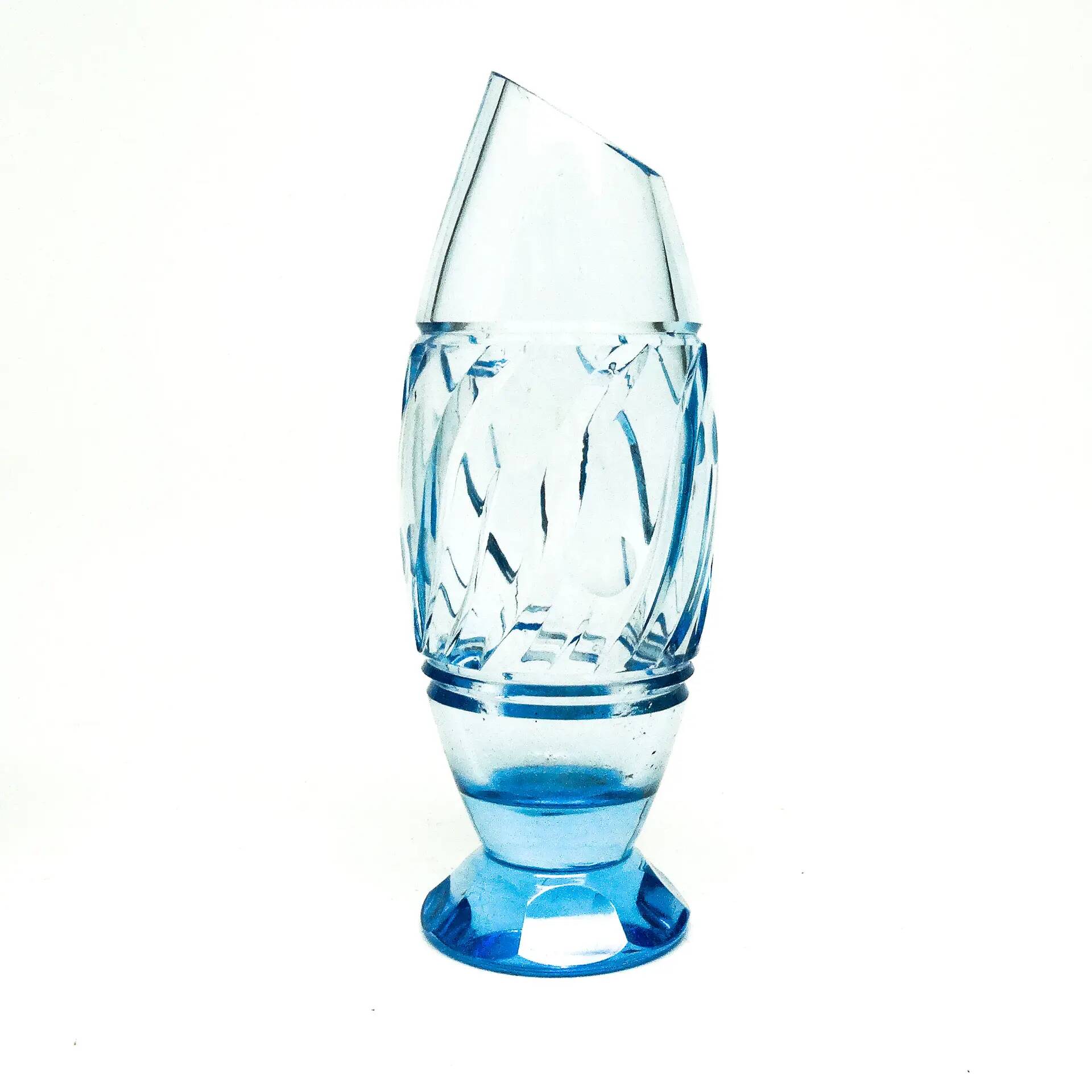 Mid-century modern vase, crystal, Czechoslovakia, 1950s