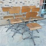 Set of 8 school chairs/workshop/office