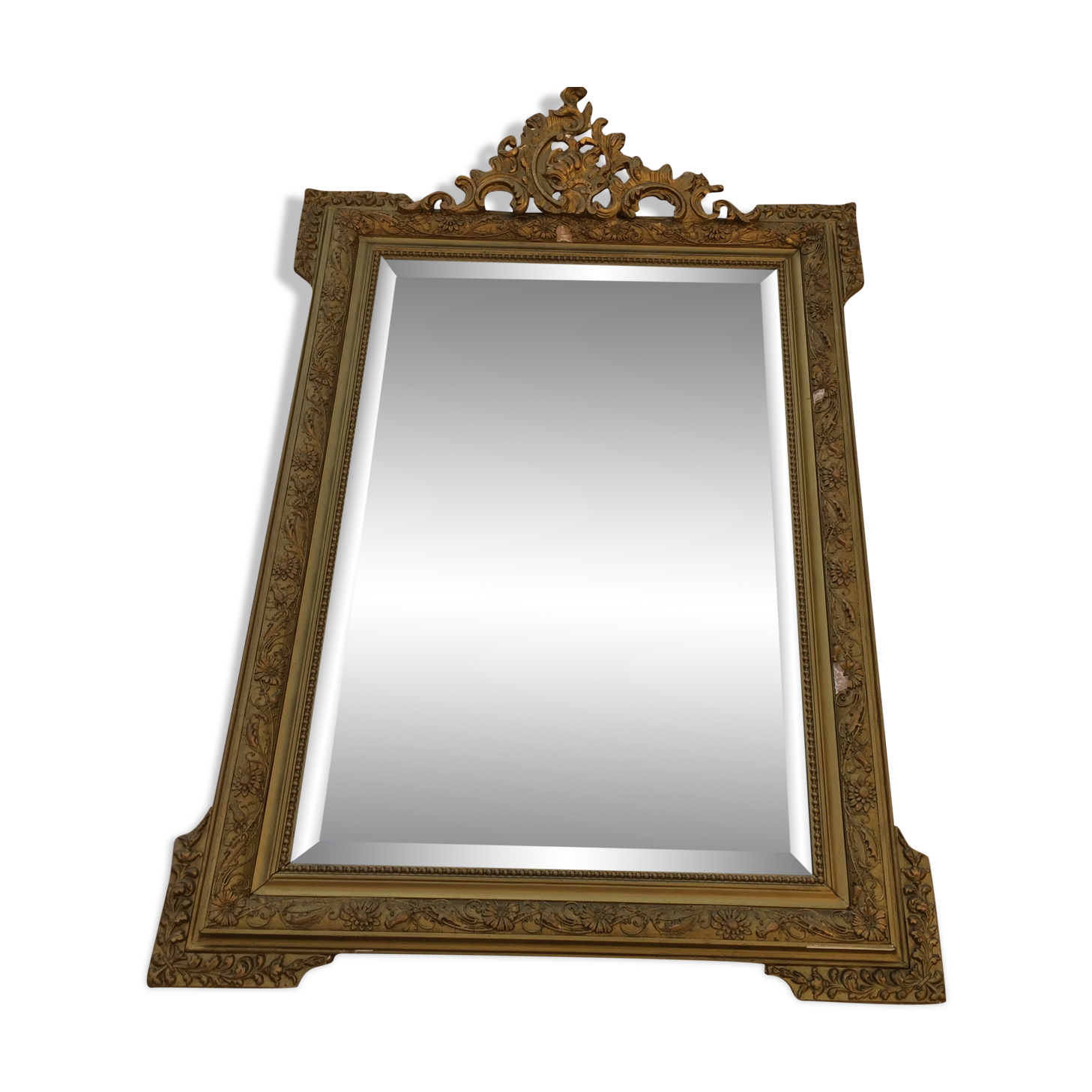 Former mirror wooden gold 130 x 85 cm