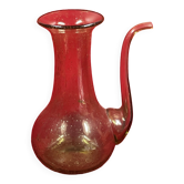 Design decanter, pourer in glassware of biot green vintage glass
