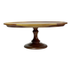 Vintage turned oval wooden display stand