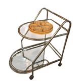 Vintage rolling bar cart