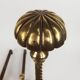 Paire de chenets de style néo-gothique en bronze
