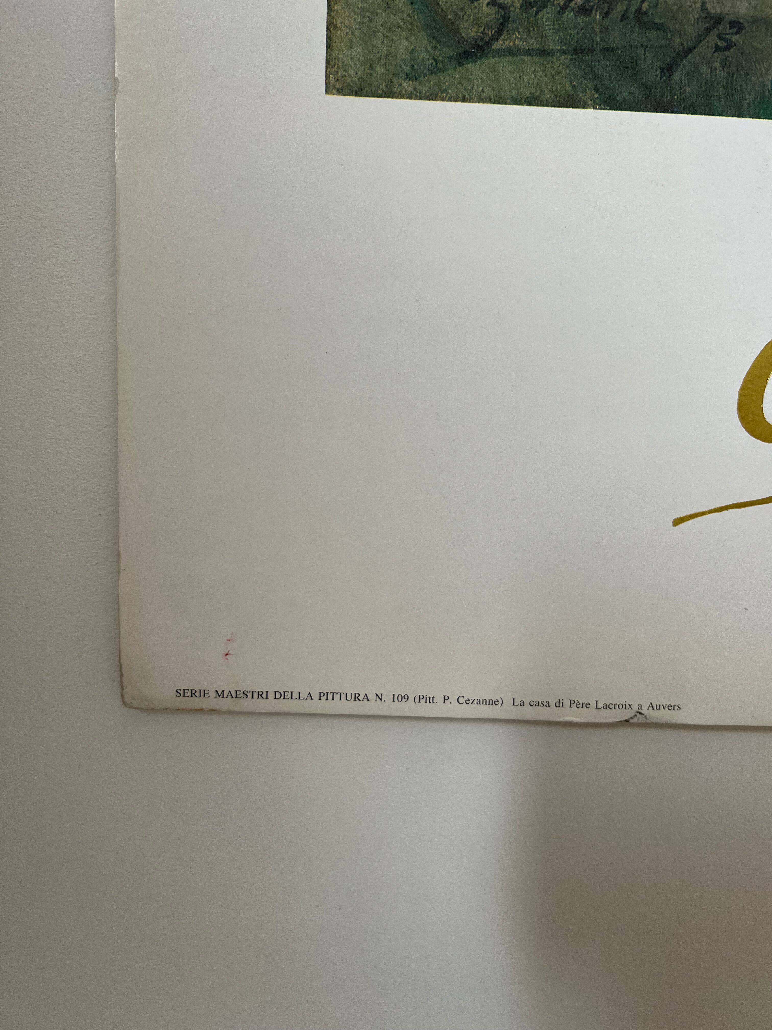 Museum poster reproduction of classical painting The House of Father Lacroix in Auvers by Cézanne