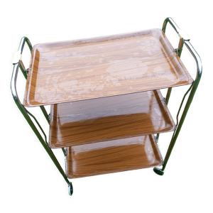 Table desserte pliante roulante