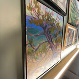 Cedar at high noon, Oil on canvas signed Leigh Gusterson