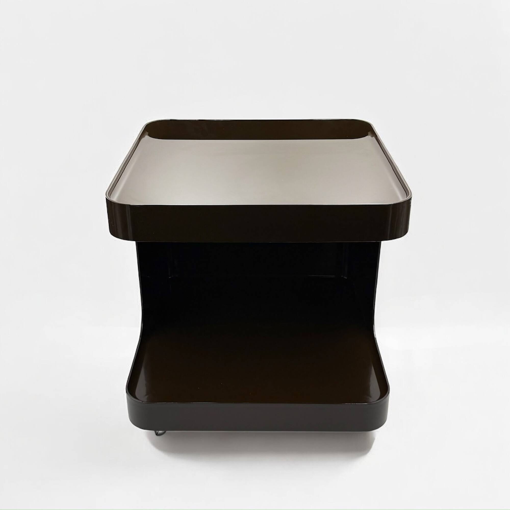 Brown 1970s Space Age Bar Cart Game by Marcello Siard for Longato