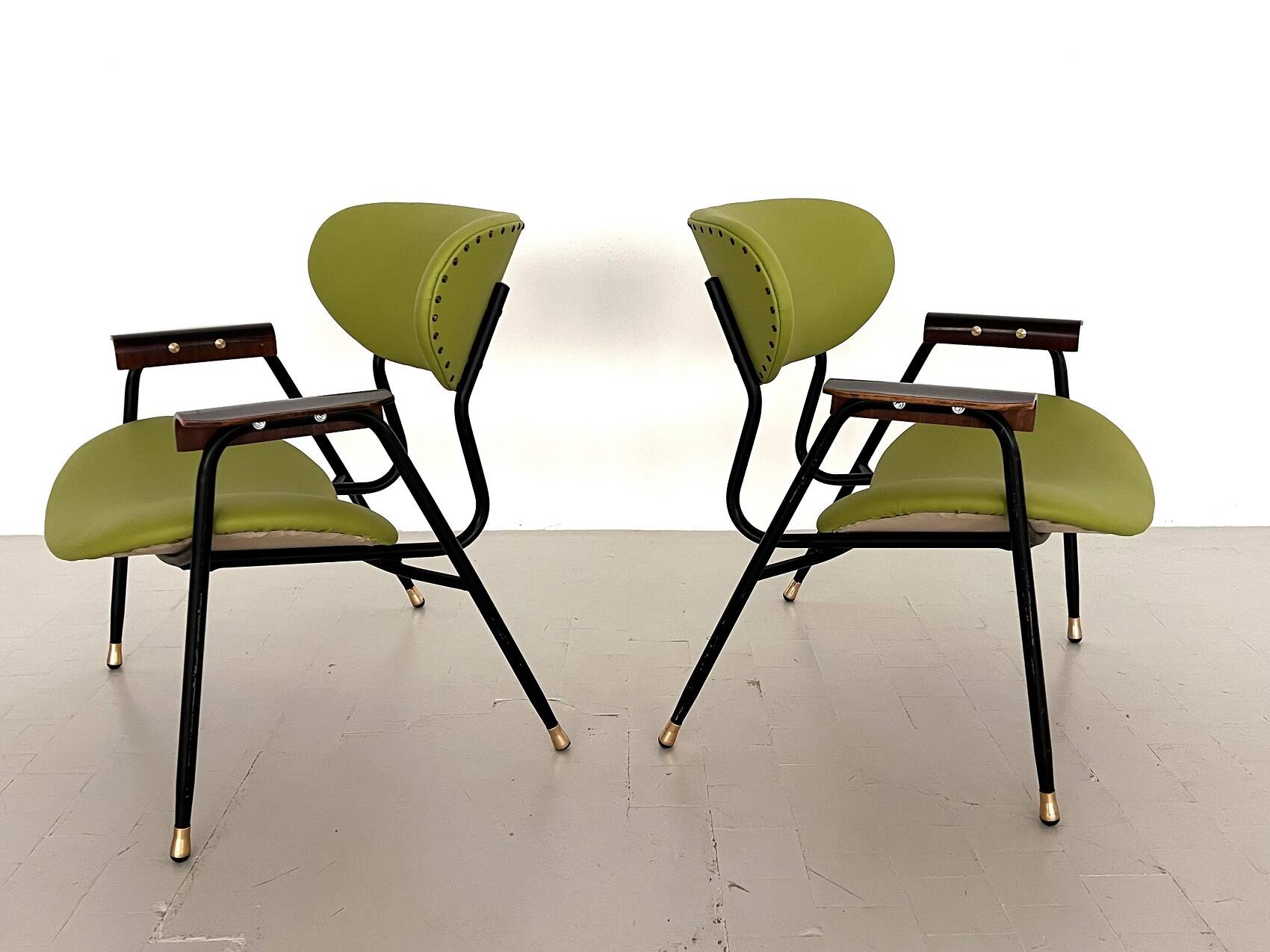 Pair of Lounge Chairs by Gastone Rinaldi, 1960s