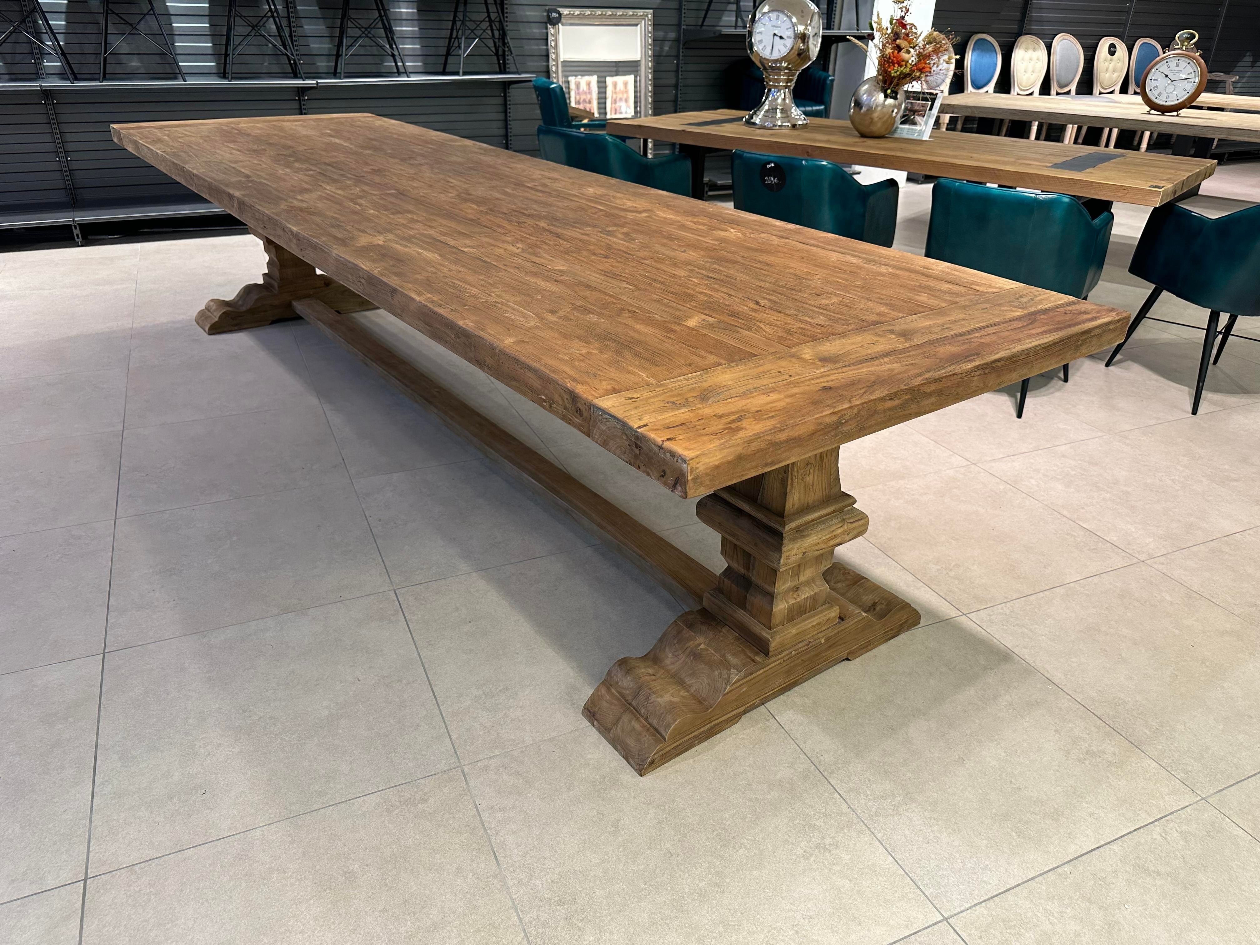 Monastery table in solid oak 350 cm