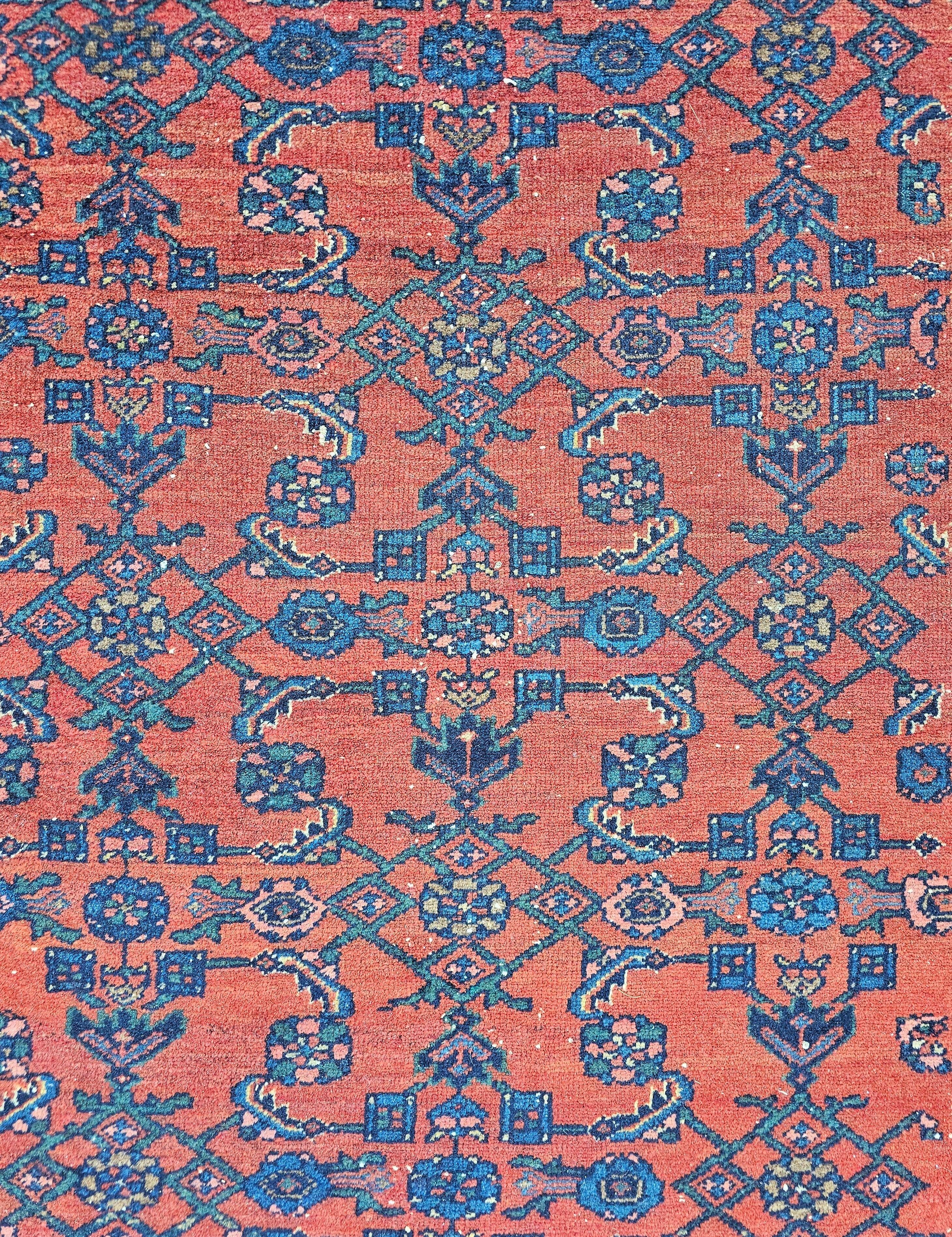 Antique Balouch carpet hand-knotted in wool, 19th century.