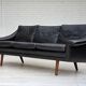 1960s, Danish design by Aage Christensen, 3-seater sofa, leather.