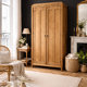 Parisian Art Deco wardrobe, raw wood.