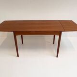 Solid wood extendable Danish table, 1970s