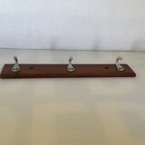 Wooden tea towel holder with 3 hooks