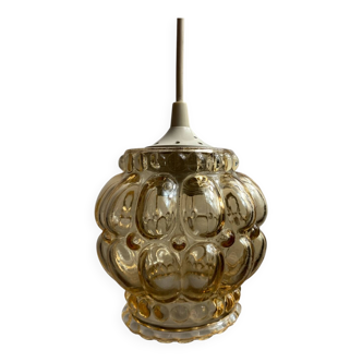 Portable pendant light in bubble glass
