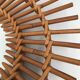 Sun-shaped mirror in bamboo rattan 50-60 years