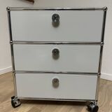 Caisson sur roulettes USM Haller en Gris Clair