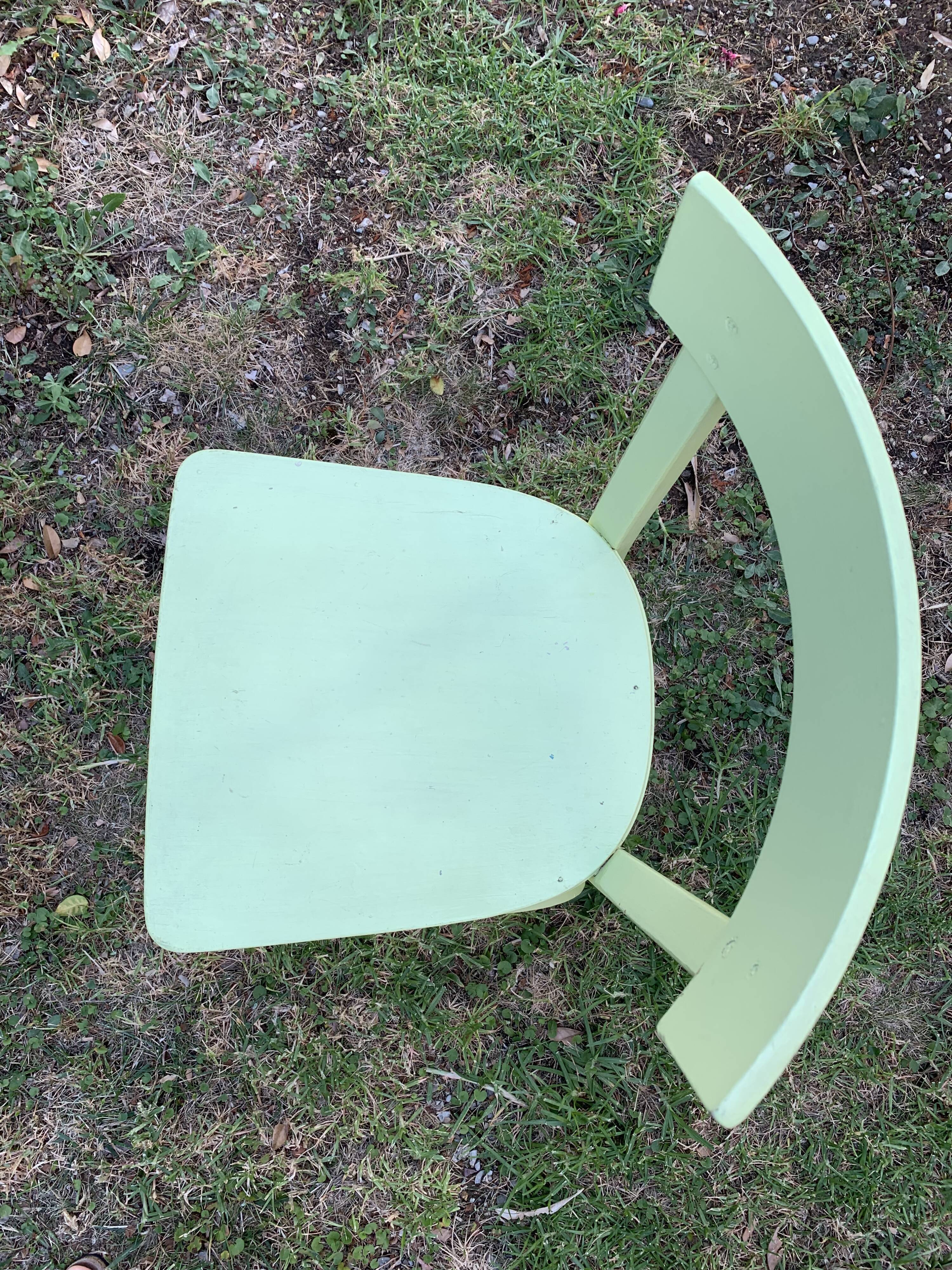Green patina chair