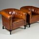 Ensemble de 2 fauteuils club en peau de mouton