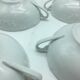 4 broth bowls in taraud limoges porcelain.