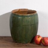 Ancient emerald green enamelled jar (circa 1820) #2
