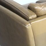 1970s brown leather sofa by Vejen Polstermøbelfabrik