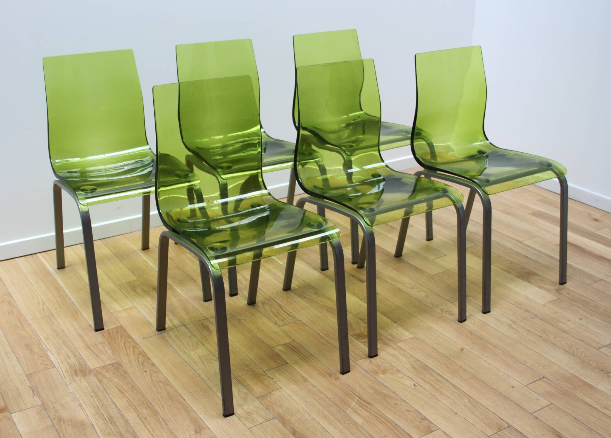 Suite de 6 chaises design Gel R, Domitalia