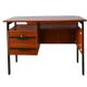 Scandinavian desk in black metal oak veneer, Modernist Design, 1960